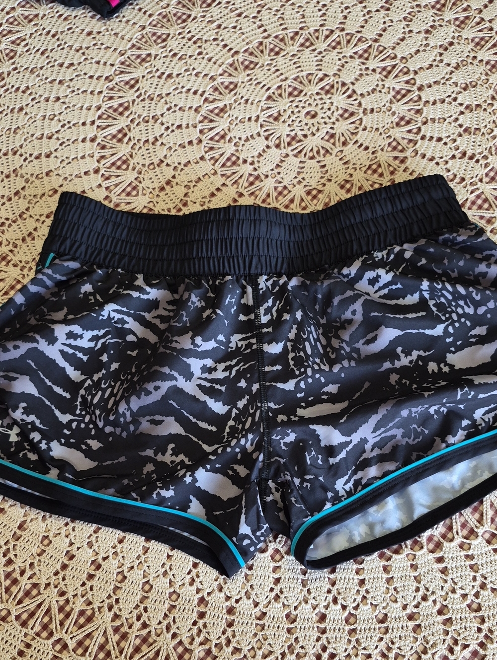 Under Armour Black & Teal Trim Women's Athletic Shorts
